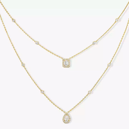 [⭐Glow]Diamond Necklace My Twin 2 Rows