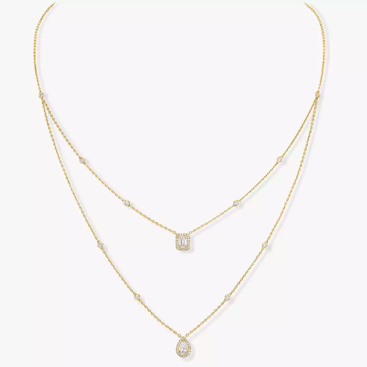[⭐Glow]Diamond Necklace My Twin 2 Rows