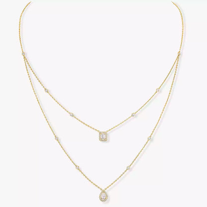 [⭐Glow]Diamond Necklace My Twin 2 Rows