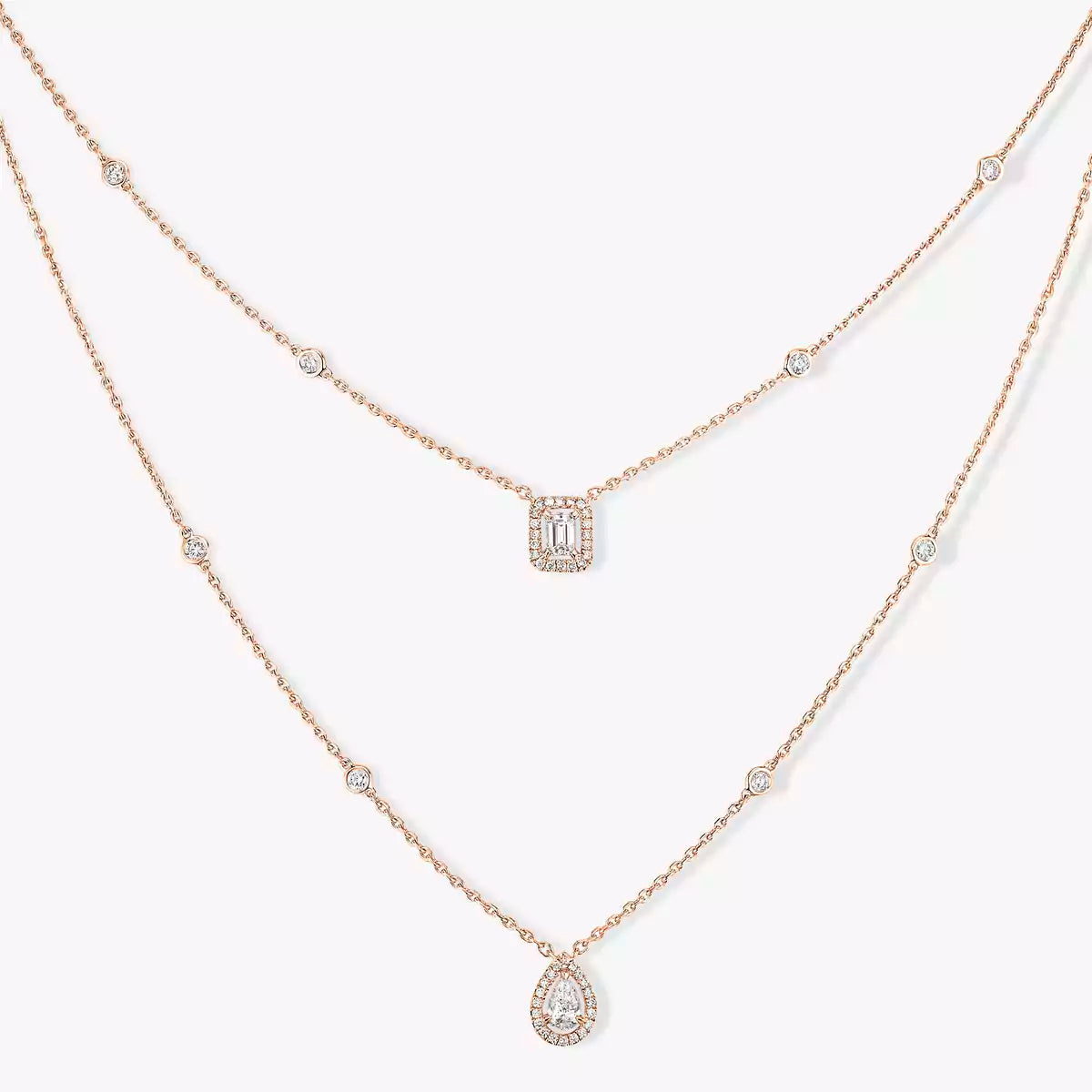 [⭐Glow]Diamond Necklace My Twin 2 Rows