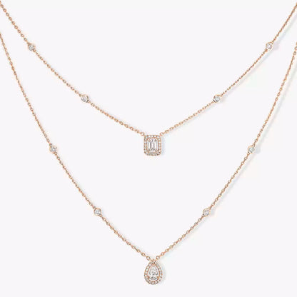 [⭐Glow]Diamond Necklace My Twin 2 Rows