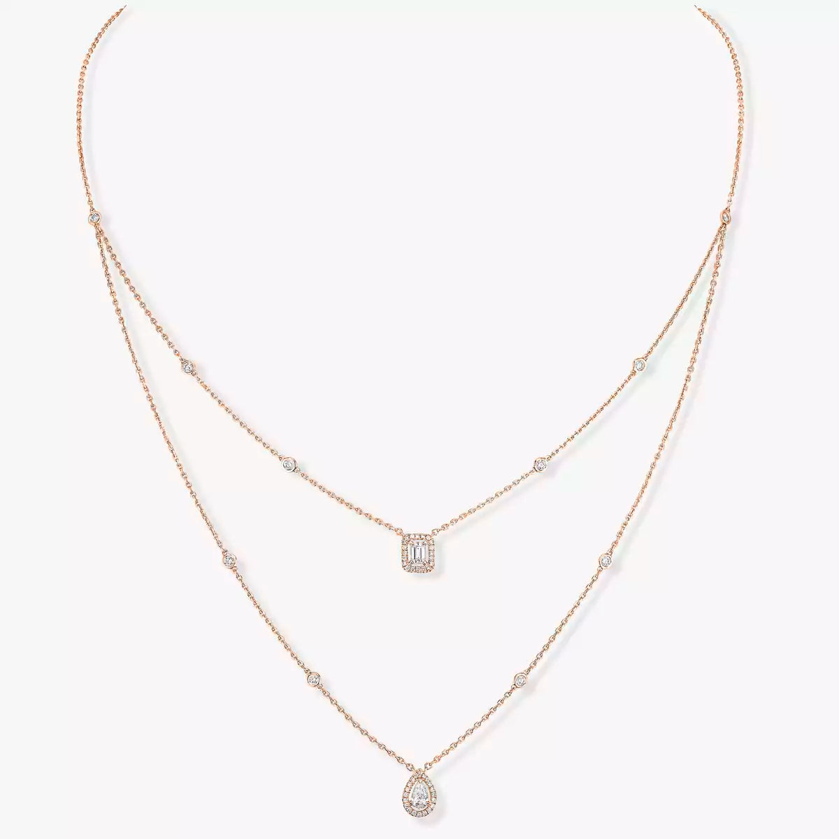 [⭐Glow]Diamond Necklace My Twin 2 Rows