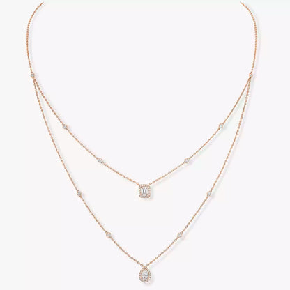 [⭐Glow]Diamond Necklace My Twin 2 Rows