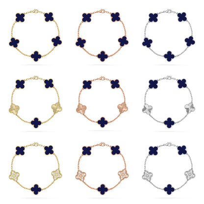 [⭐Glow]CLOVER 5 MOTIF LAPIS LAZULI BRACELET COLLECTION