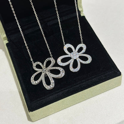 [⭐Glow]FLOWERLACE NECKLACE FULL DIAMONDS