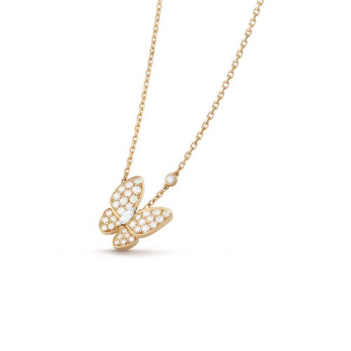 [⭐Glow]BUTTERFLY DIAMOND NECKLACE