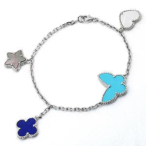 [⭐Glow]LUCKY SPRING SILVER BRACELET 4 MOTIF