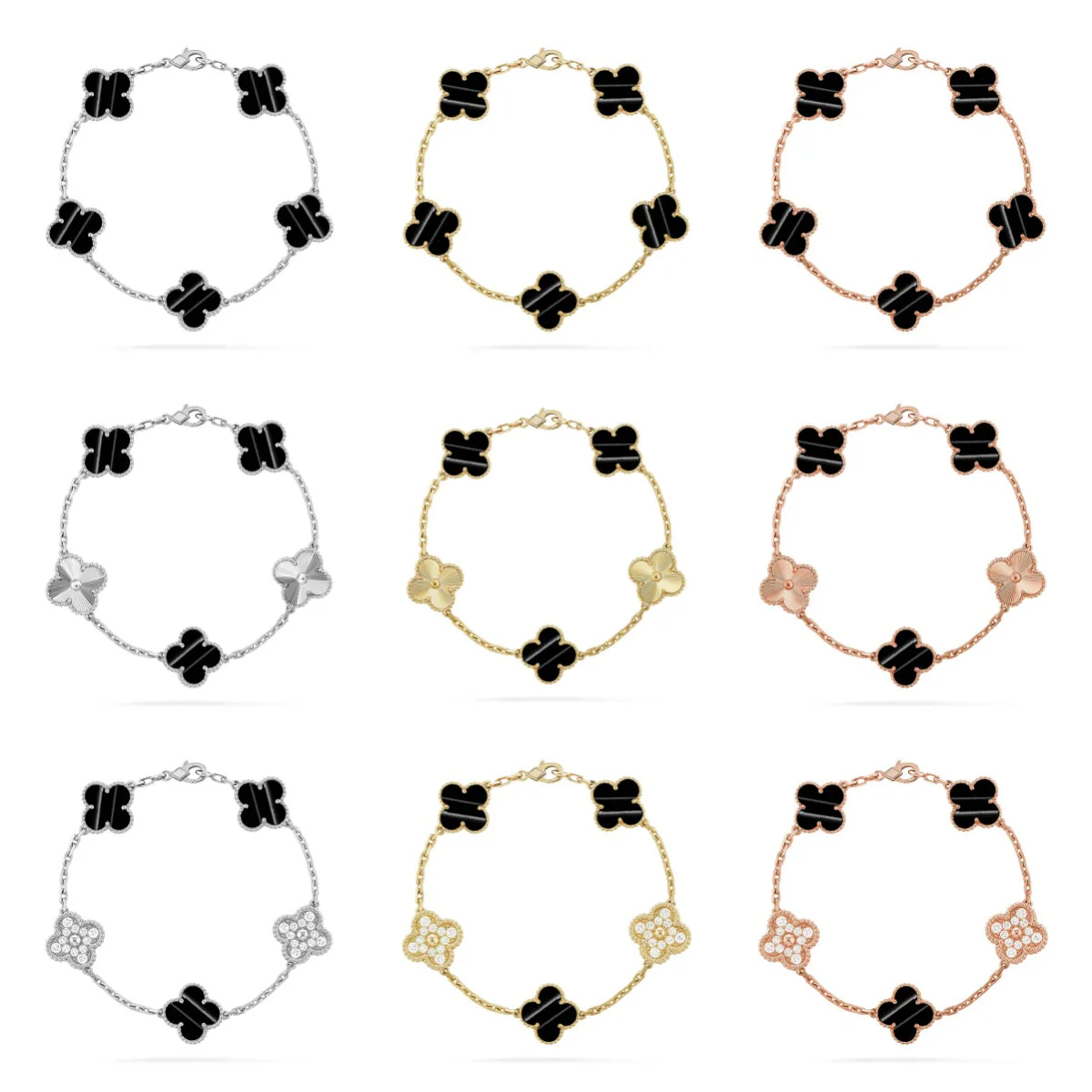 [⭐Glow] CLOVER 5 MOTIF PULSAR STONE BRACELET COLLECTION
