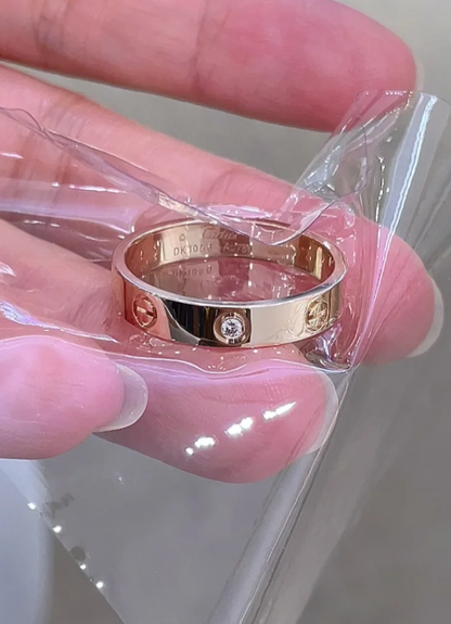 [⭐Glow]LOVE RING 4MM 1 DIAMOND