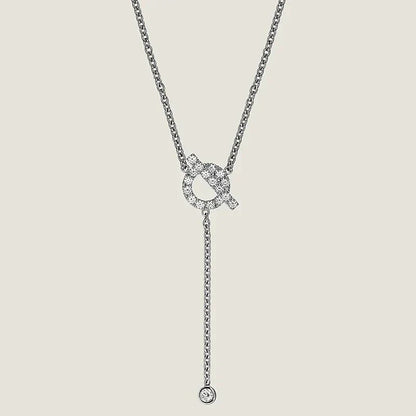 [⭐Glow]FINESSE SILVER DIAMOND NECKLACE