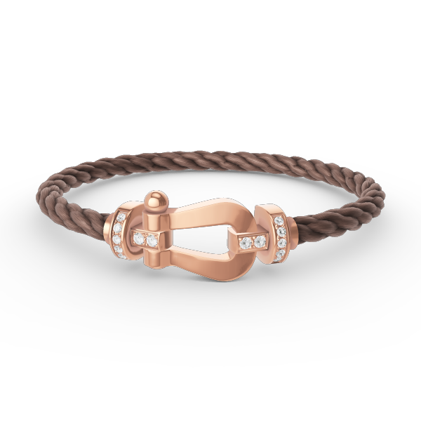 [⭐Glow]FORCE LARGE HORSESHOE HALF DIAMOND BRACELET ROSE GOLD