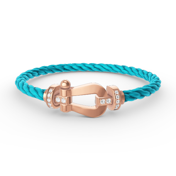 [⭐Glow]FORCE LARGE HORSESHOE HALF DIAMOND BRACELET ROSE GOLD
