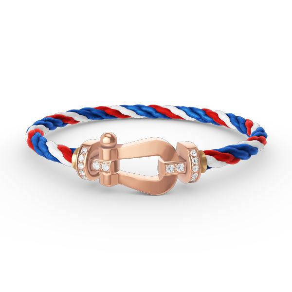 [⭐Glow]FORCE LARGE HORSESHOE HALF DIAMOND BRACELET ROSE GOLD