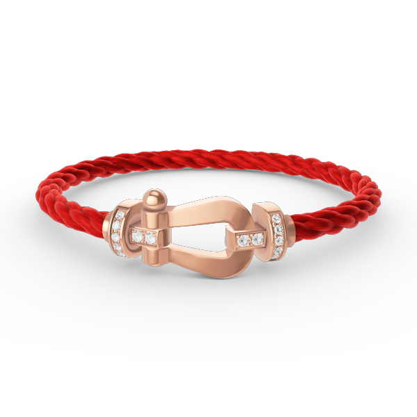 [⭐Glow]FORCE LARGE HORSESHOE HALF DIAMOND BRACELET ROSE GOLD
