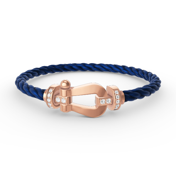 [⭐Glow]FORCE LARGE HORSESHOE HALF DIAMOND BRACELET ROSE GOLD