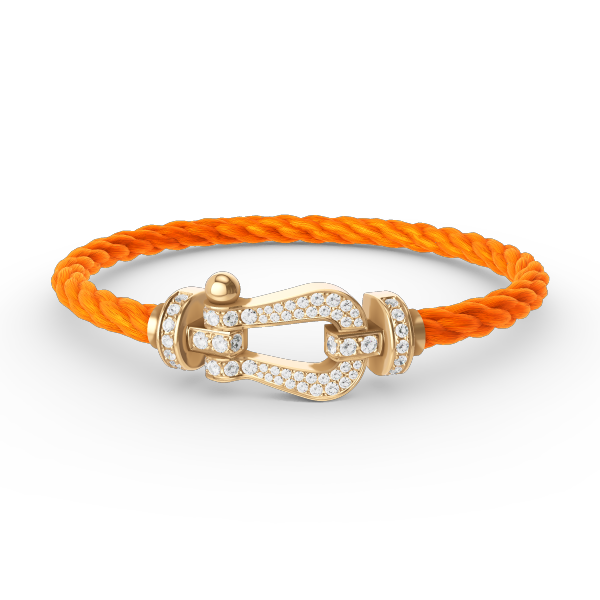 [⭐Glow]FORCE LARGE HORSESHOE FULL DIAMOND BRACELET GOLD