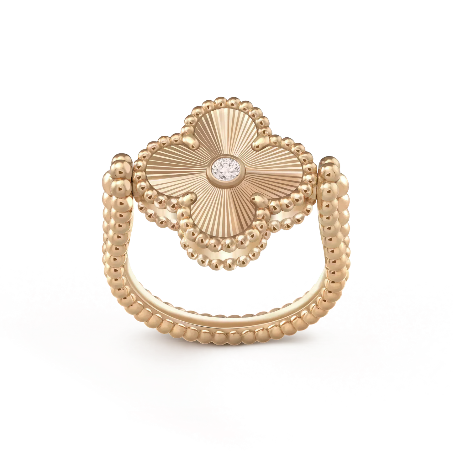 [⭐Glow]CLOVER RIVERSIBLE ROSE GOLD RING