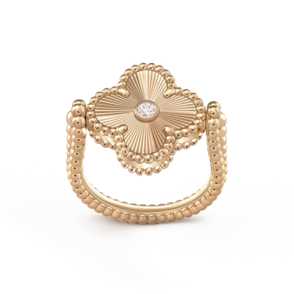 [⭐Glow]CLOVER RIVERSIBLE ROSE GOLD RING