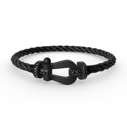 [⭐Glow]FORCE LARGE SERIES HORSESHOE BLACK SAMURAI BRACELET