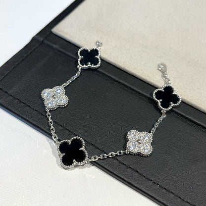 [⭐Glow] CLOVER 5 MOTIF ONYXS BRACELET COLLECTION