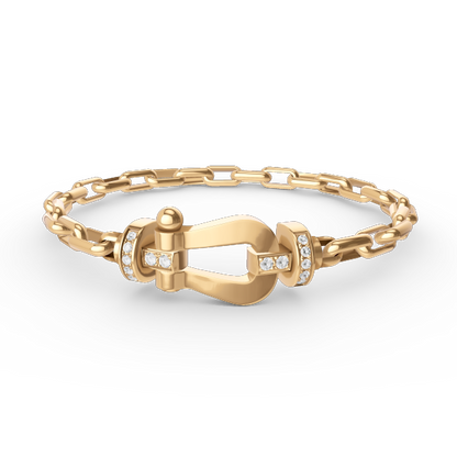 [⭐Glow]FORCE LARGE HORSESHOE CLASP  METAL BRACELET