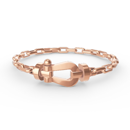 [⭐Glow]FORCE LARGE HORSESHOE CLASP  METAL BRACELET