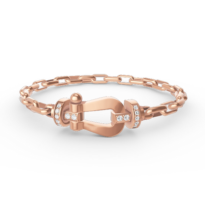 [⭐Glow]FORCE LARGE HORSESHOE CLASP  METAL BRACELET