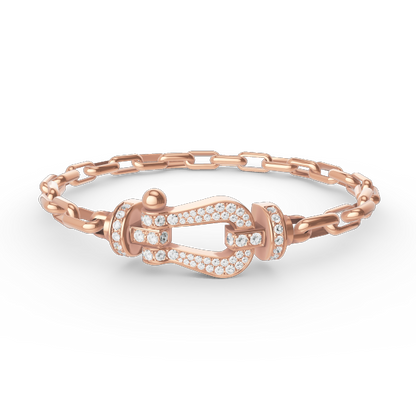 [⭐Glow]FORCE LARGE HORSESHOE CLASP  METAL BRACELET