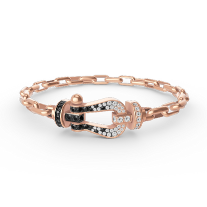 [⭐Glow]FORCE LARGE HORSESHOE CLASP  METAL BRACELET