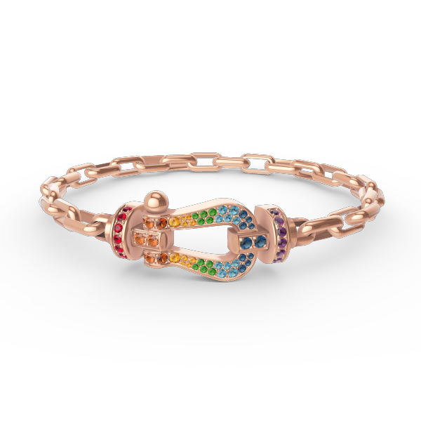 [⭐Glow]FORCE LARGE HORSESHOE CLASP  METAL BRACELET