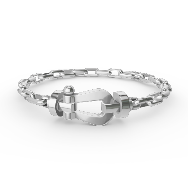 [⭐Glow]FORCE LARGE HORSESHOE CLASP  METAL BRACELET