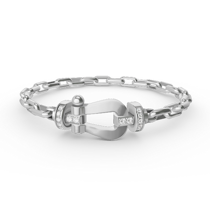 [⭐Glow]FORCE LARGE HORSESHOE CLASP  METAL BRACELET
