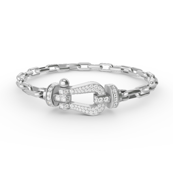 [⭐Glow]FORCE LARGE HORSESHOE CLASP  METAL BRACELET