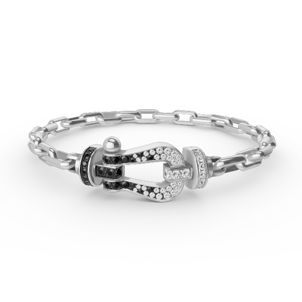 [⭐Glow]FORCE LARGE HORSESHOE CLASP  METAL BRACELET