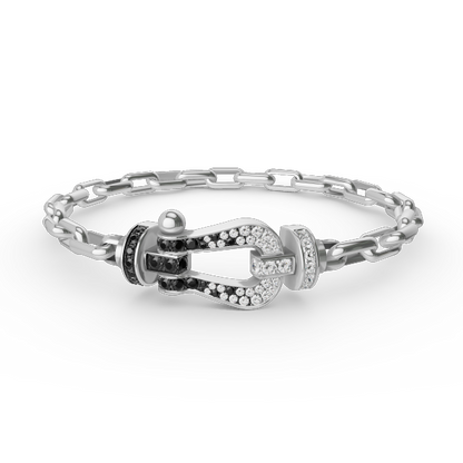 [⭐Glow]FORCE LARGE HORSESHOE CLASP  METAL BRACELET