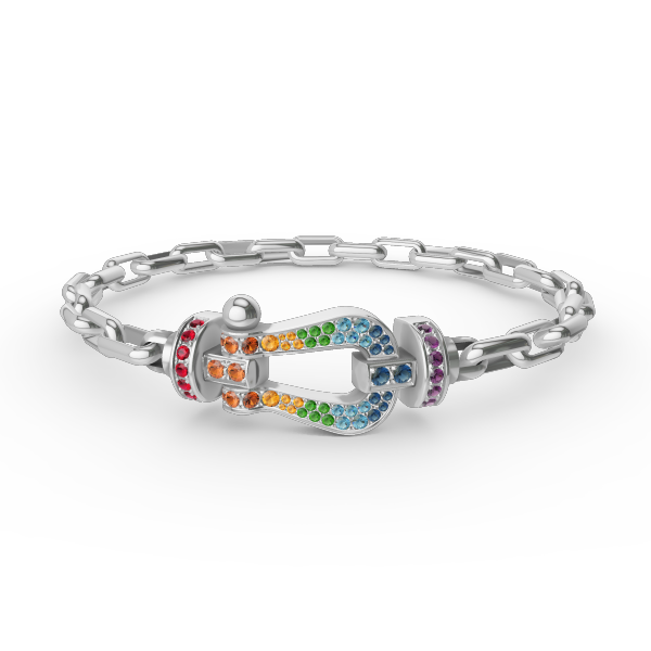 [⭐Glow]FORCE LARGE HORSESHOE CLASP  METAL BRACELET