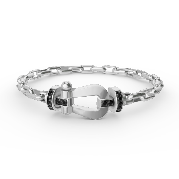[⭐Glow]FORCE LARGE HORSESHOE CLASP  METAL BRACELET