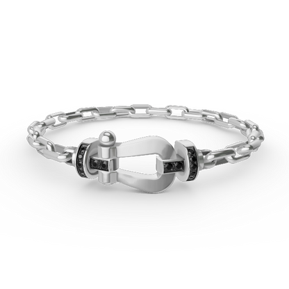 [⭐Glow]FORCE LARGE HORSESHOE CLASP  METAL BRACELET