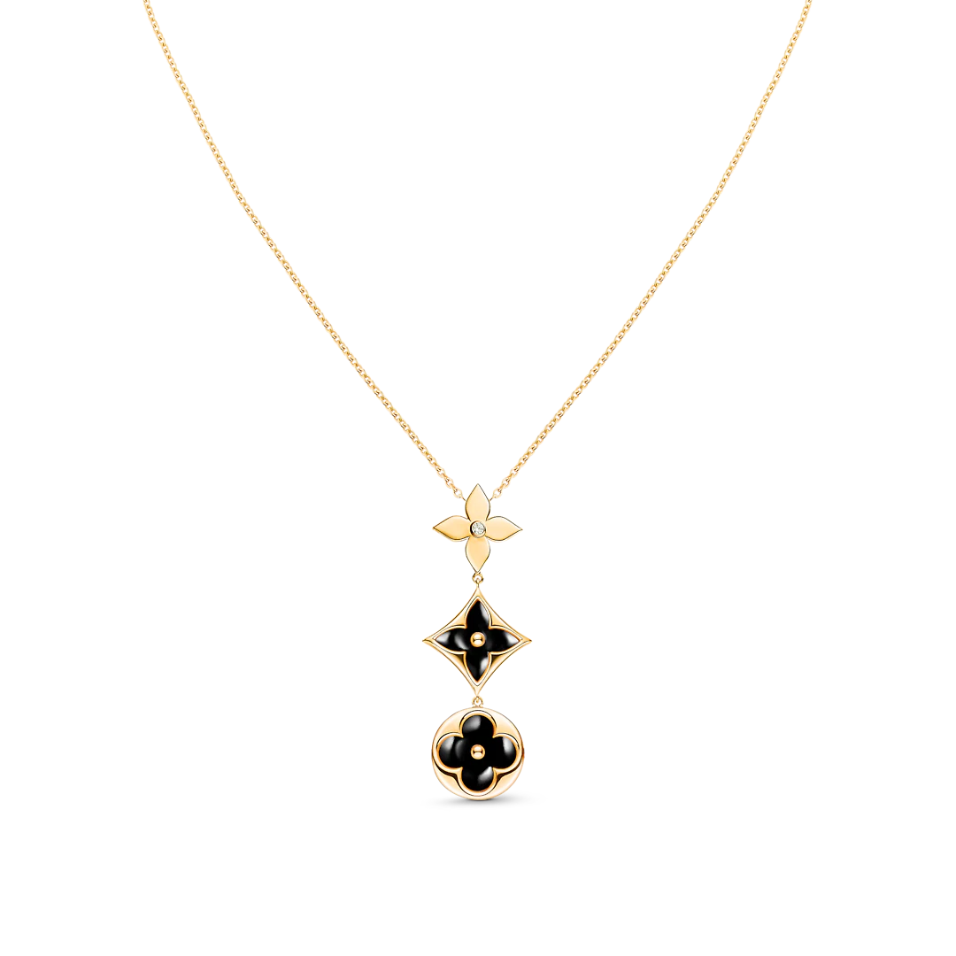 [⭐Glow]STAR AND SUN ONYX PINK GOLD NECKLACE