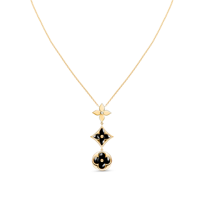 [⭐Glow]STAR AND SUN ONYX PINK GOLD NECKLACE