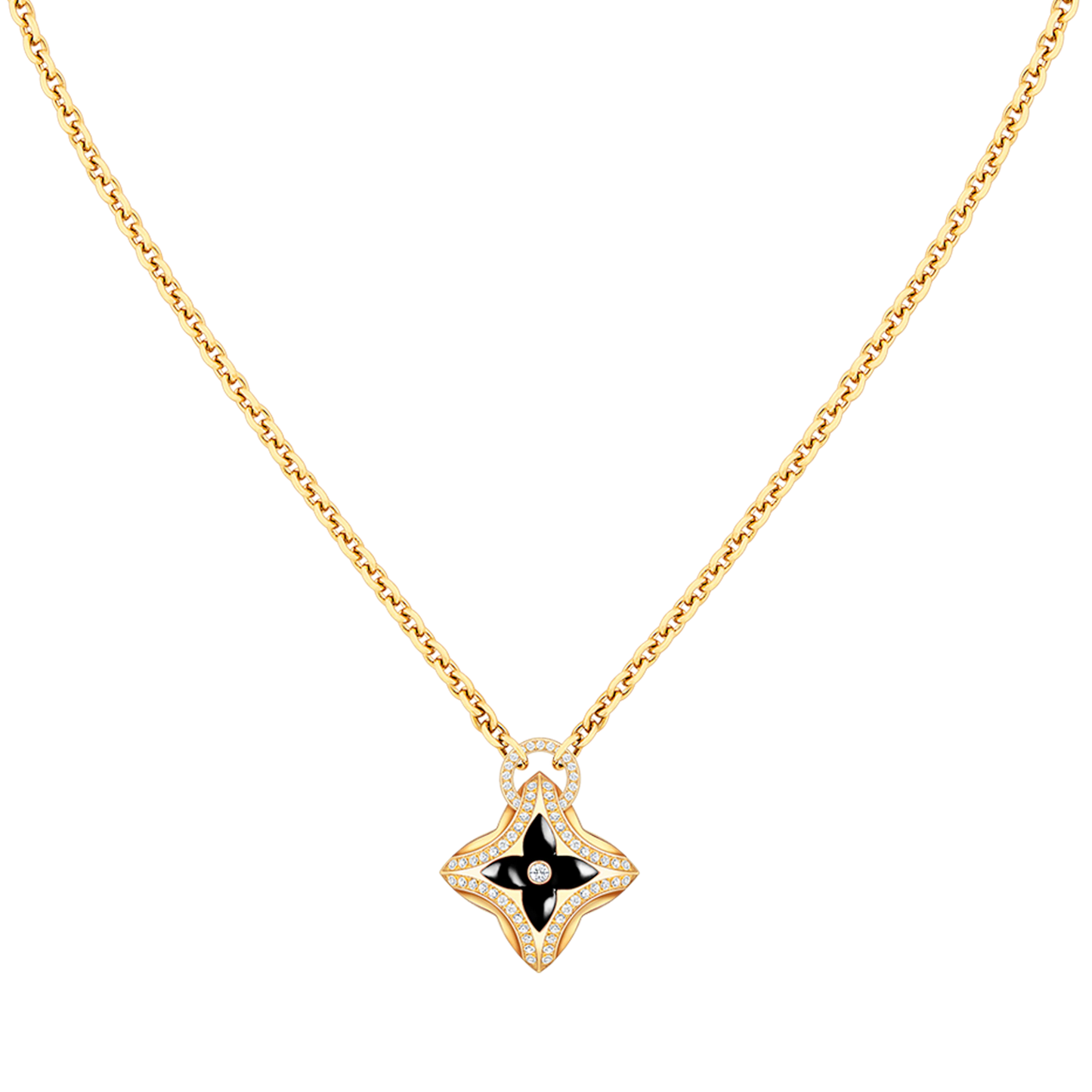 [⭐Glow]STAR PEDANT PINK GOLD DIAMOND NECKLACE