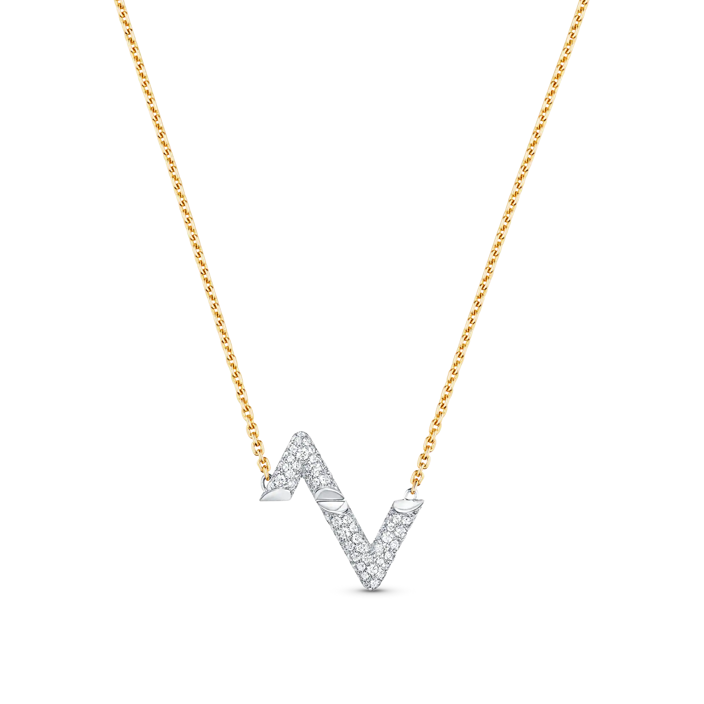 [⭐Glow]VOLT SILVER DIAMOND PEDANT NECKLACE