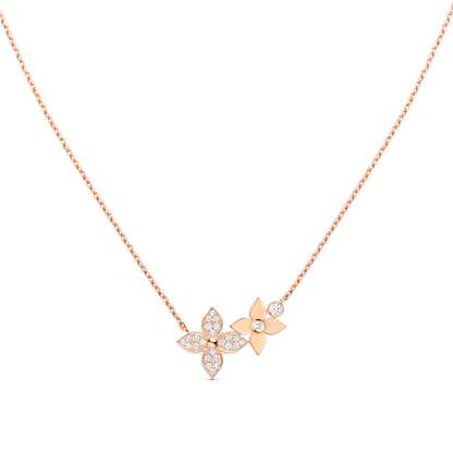 [⭐Glow]STAR BLOSSOM NECKLACE PINK GOLD DIAMONDS