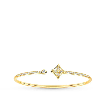[⭐Glow]IDYLLE GOLD OPEN BRACELET DIAMOND PAVED