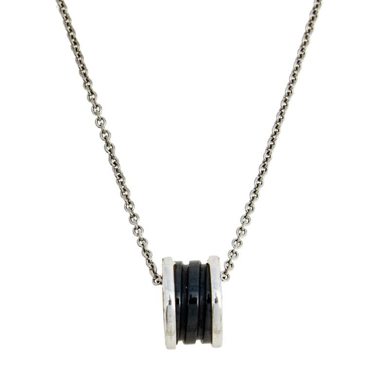 [⭐Glow]ZERO 1 BLACK CERAMIC SILVER NECKLACE