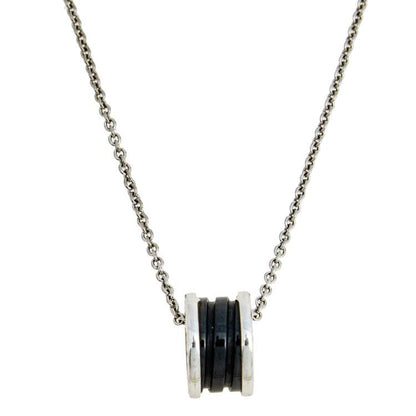 [⭐Glow]ZERO 1 BLACK CERAMIC SILVER NECKLACE