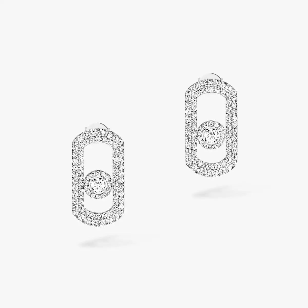 [⭐Glow]So Move Pave_-Set Diamond Earrings in Silver