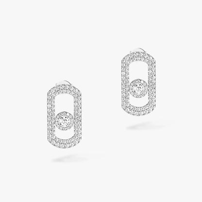 [⭐Glow]So Move Pave_-Set Diamond Earrings in Silver