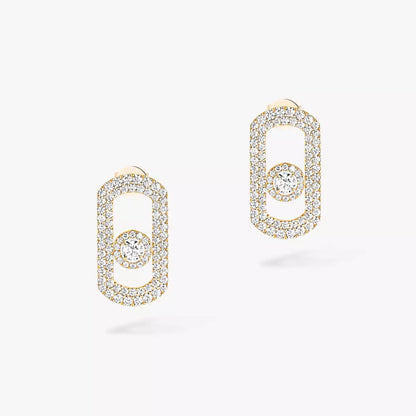 [⭐Glow]So Move Pave_-Set Diamond Earrings in Silver