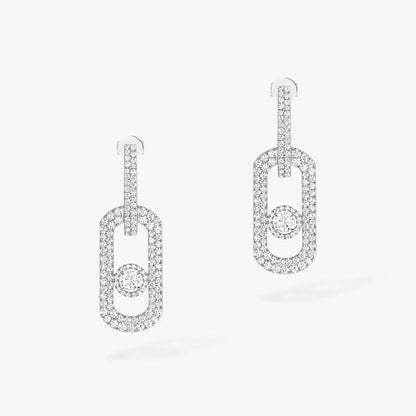 [⭐Glow]So Move XL Pave_-Set Diamond Pendant Earrings